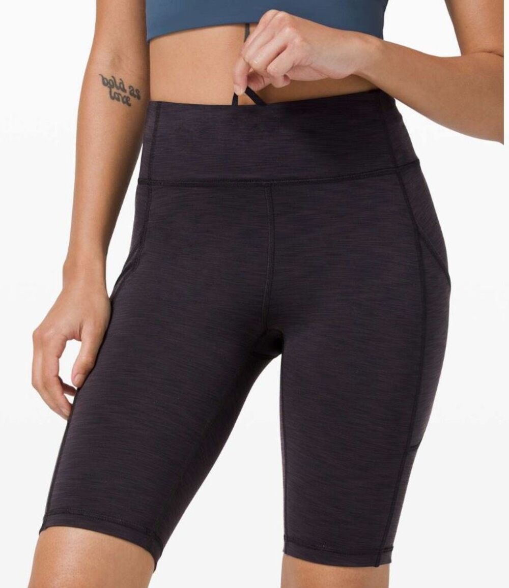 Lululemon Invigorate High-Rise Short 10" Heathered Black Size 6